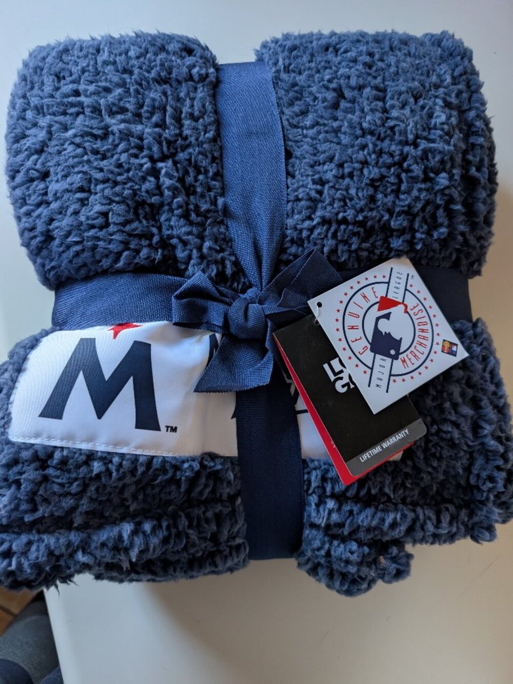 MLB Minnesota Twins Frosty Fleece Throw Blanket Sherpa Tailgate Stadium Logo NWT